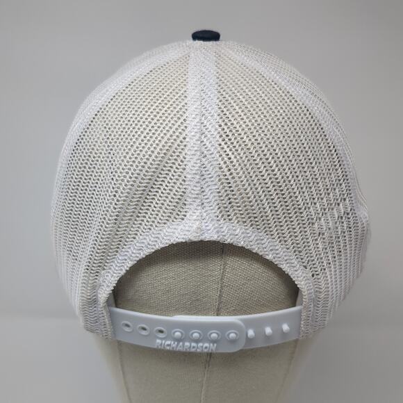 Sunset Palm Tree Patch Snapback Mesh Back Trucker Hat Blue One Size - Picture 6 of 10